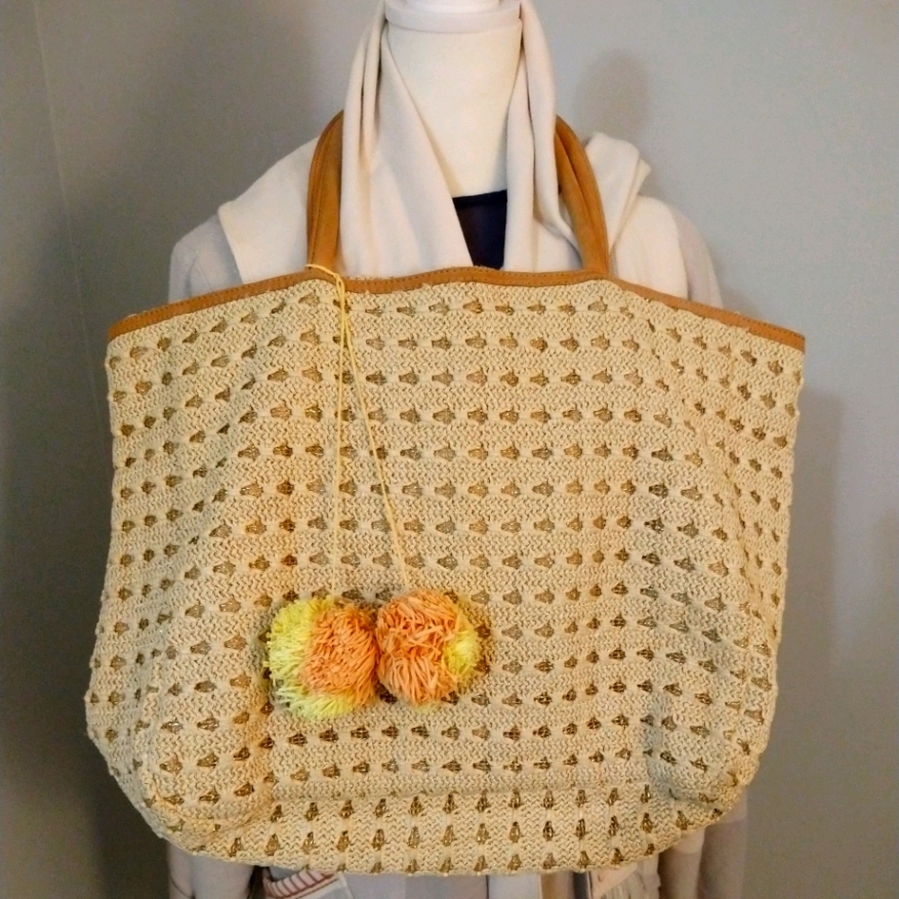 🆕Anthropologie🌷Miss Albright Raffia Beach Bag